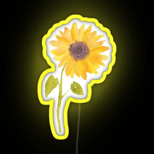 Happy Sunflower RGB Neon Sign