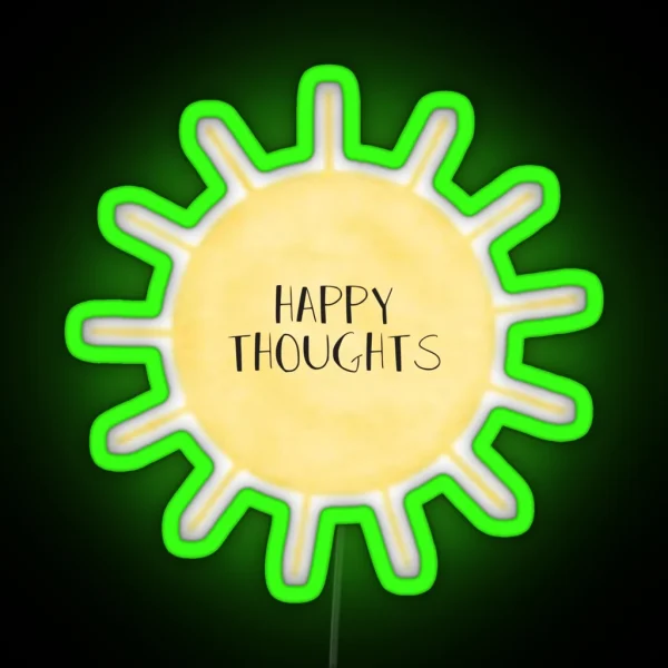 Happy Thoughts RGB Neon Sign