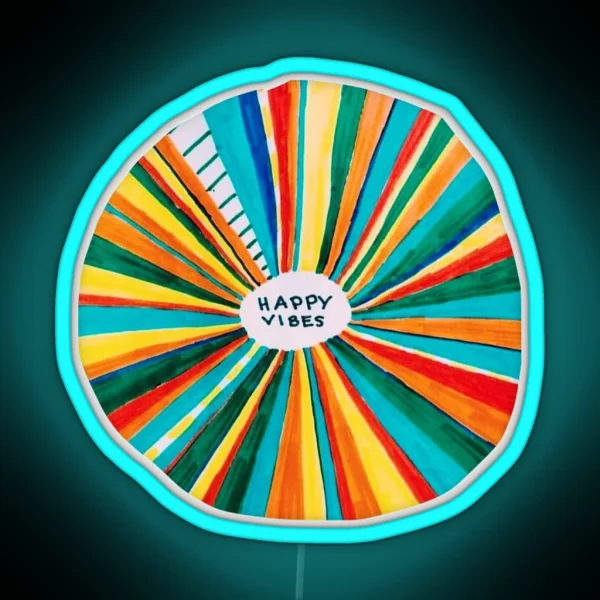 Happy Vibes RGB Neon Sign