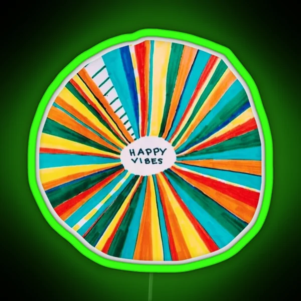 Happy Vibes RGB Neon Sign