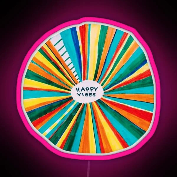 Happy Vibes RGB Neon Sign