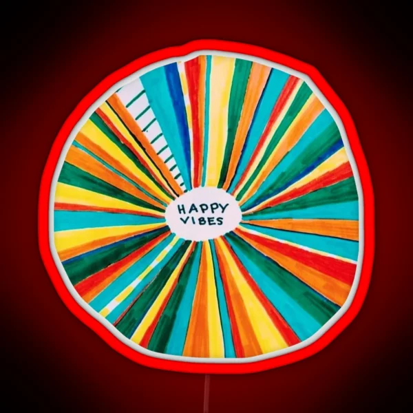 Happy Vibes RGB Neon Sign