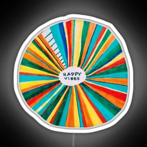 Happy Vibes RGB Neon Sign