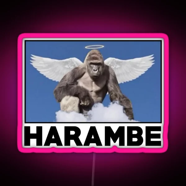 HARAMBE RGB Neon Sign