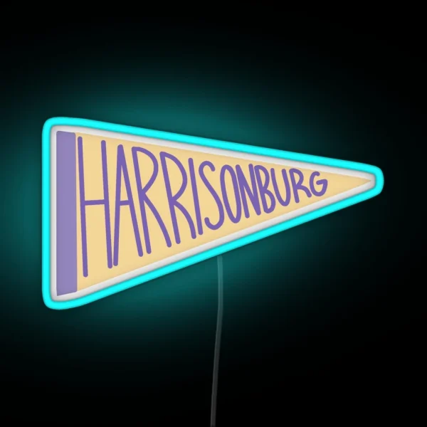 Harrisonburg Pennant RGB Neon Sign