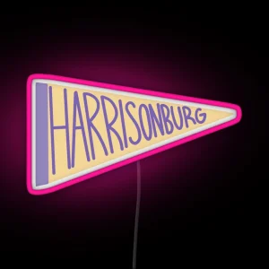 Harrisonburg Pennant RGB Neon Sign