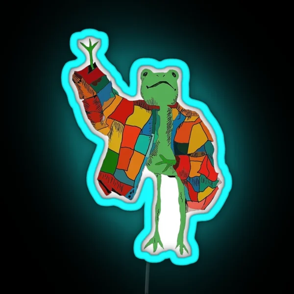 Harry Cardigan Frog RGB Neon Sign