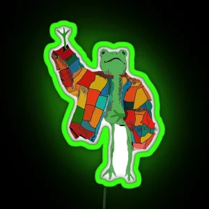 Harry Cardigan Frog RGB Neon Sign