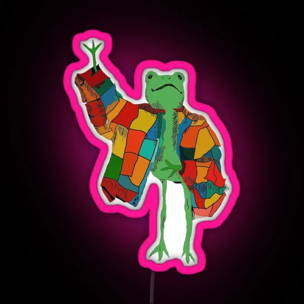 Harry Cardigan Frog RGB Neon Sign