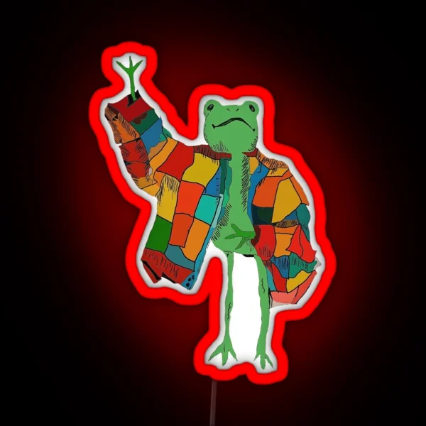 Harry Cardigan Frog RGB Neon Sign