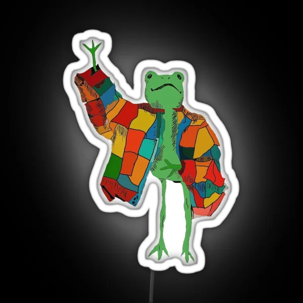 Harry Cardigan Frog RGB Neon Sign