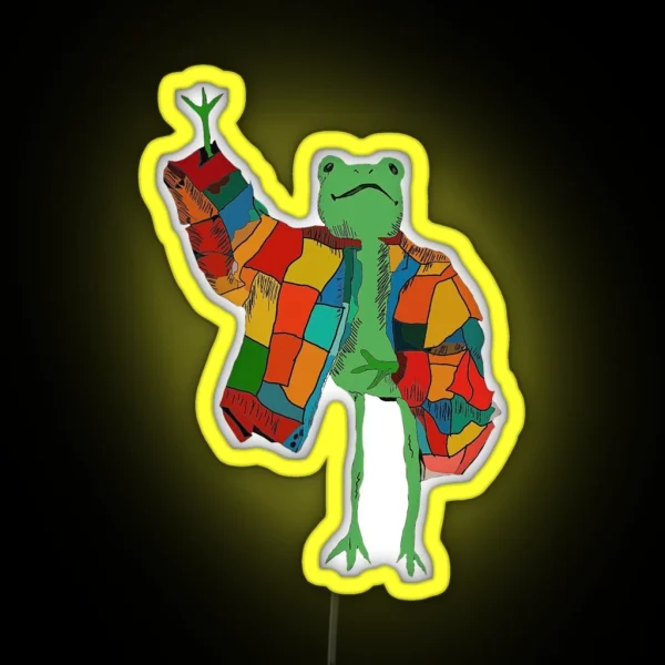 Harry Cardigan Frog RGB Neon Sign