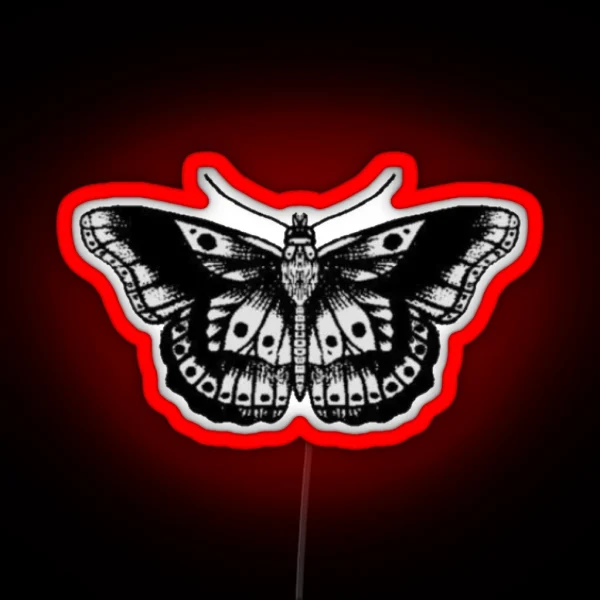Harry Moth Butterfly Tattoo RGB Neon Sign