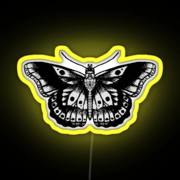 Harry Moth Butterfly Tattoo RGB Neon Sign