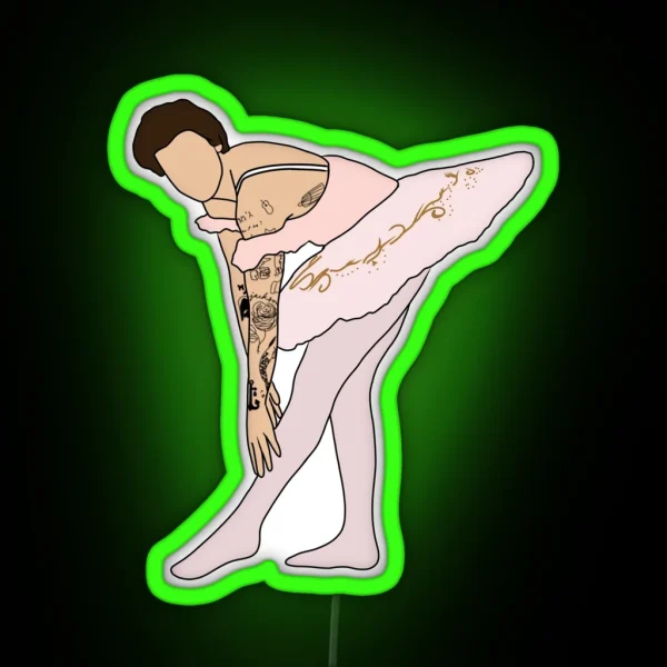 Harry Styles Ballet Pose Print RGB Neon Sign