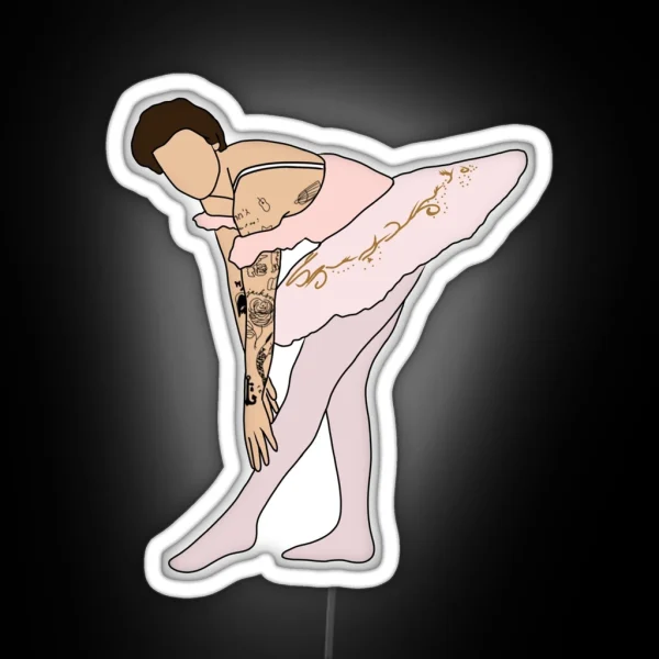 Harry Styles Ballet Pose Print RGB Neon Sign