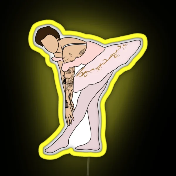 Harry Styles Ballet Pose Print RGB Neon Sign