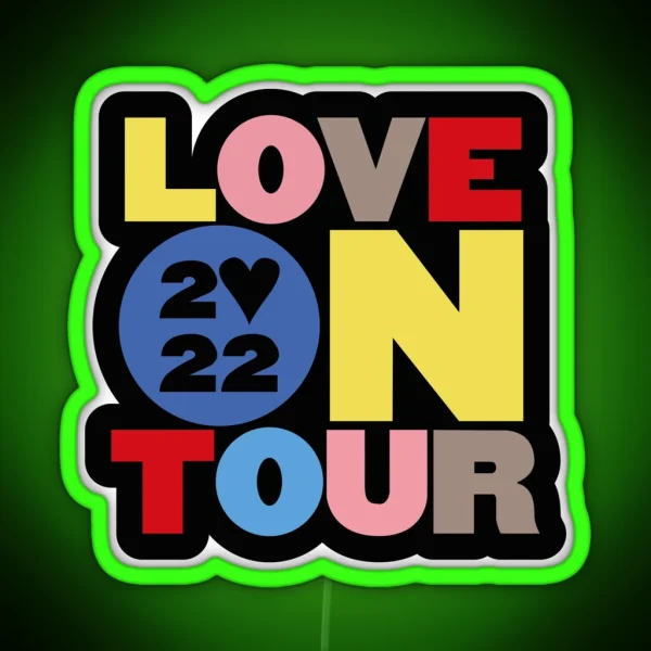 Harry Styles Love On Tour 2022 Logo RGB Neon Sign