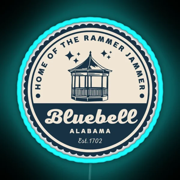 Hart Of Dixie Bluebell Town Logo V1 RGB Neon Sign
