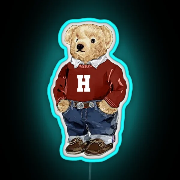 Harvard University Bear Led RGB Neon Sign