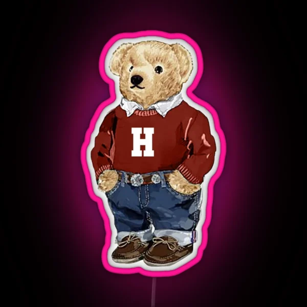 Harvard University Bear Led RGB Neon Sign