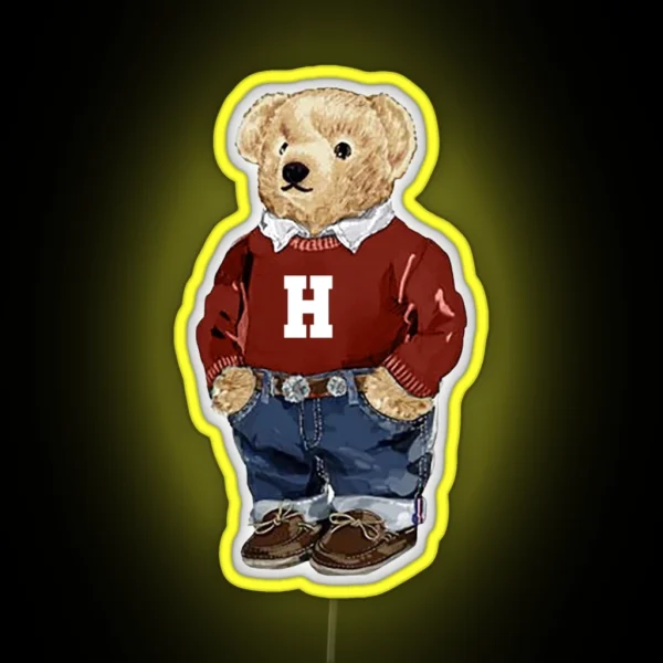 Harvard University Bear Led RGB Neon Sign