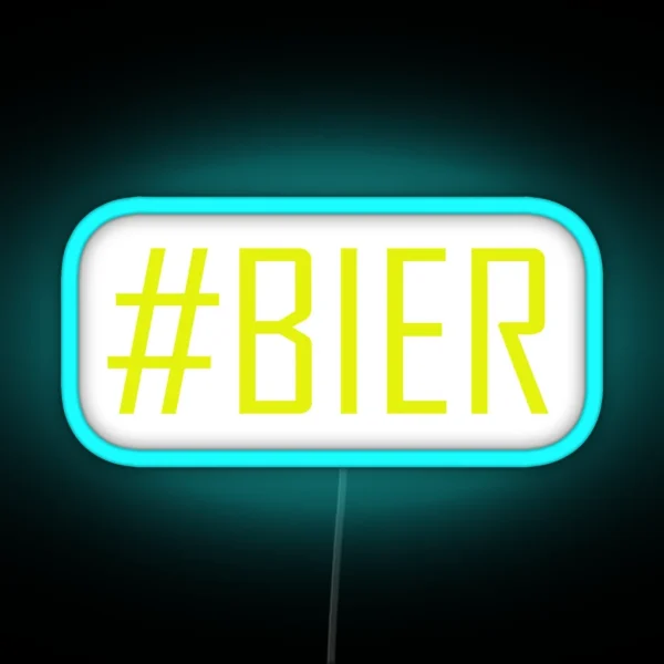 Hashtag Bier RGB Neon Sign