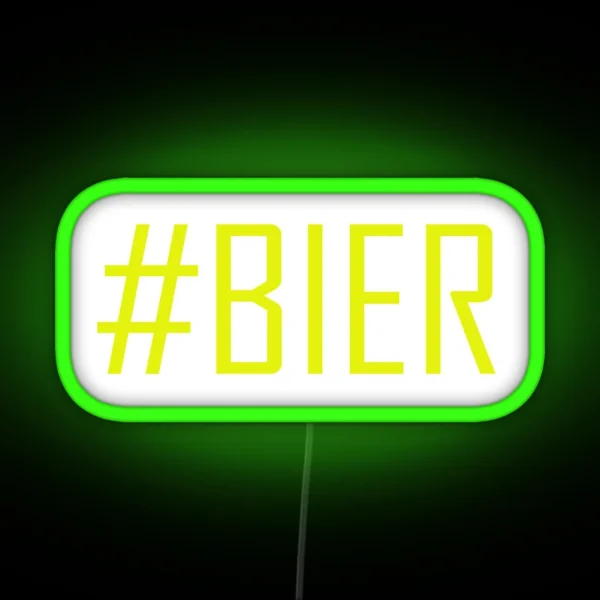 Hashtag Bier RGB Neon Sign