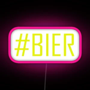 Hashtag Bier RGB Neon Sign