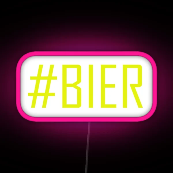 Hashtag Bier RGB Neon Sign