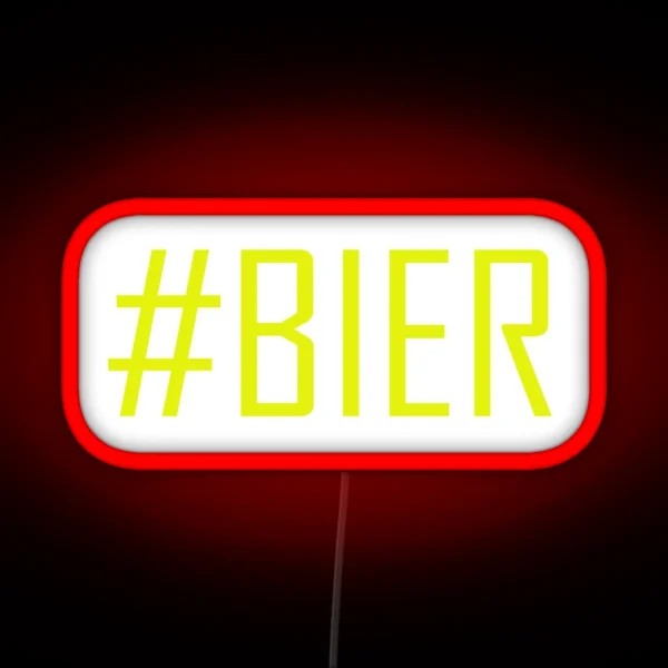 Hashtag Bier RGB Neon Sign