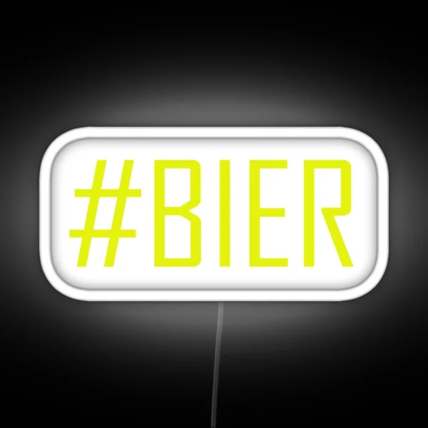 Hashtag Bier RGB Neon Sign