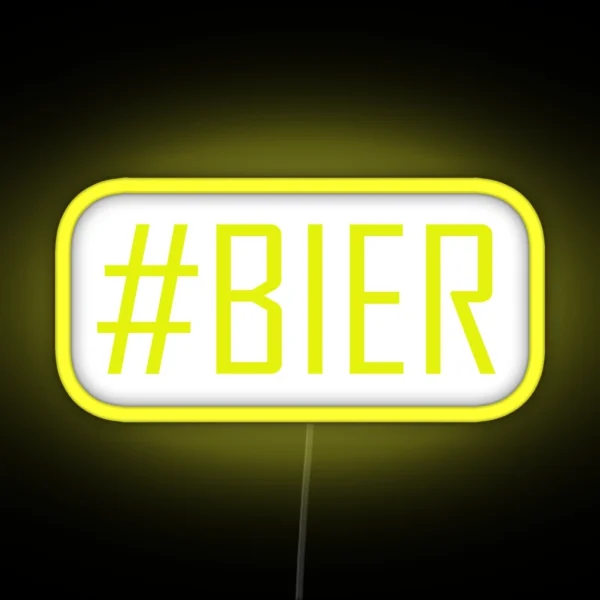 Hashtag Bier RGB Neon Sign