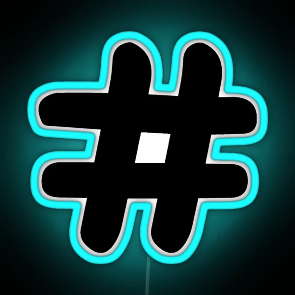 Hashtag RGB Neon Sign