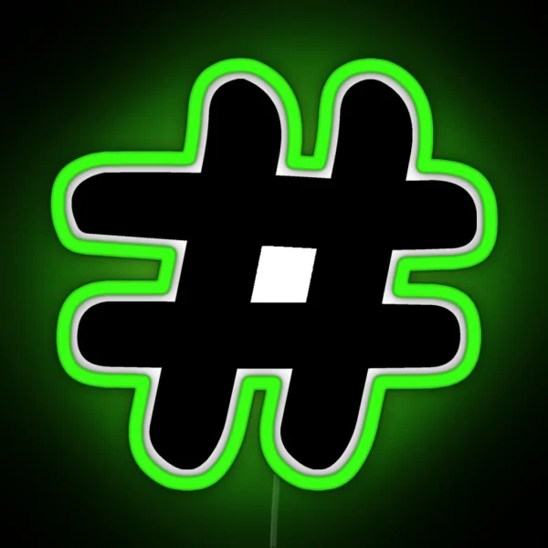 Hashtag RGB Neon Sign