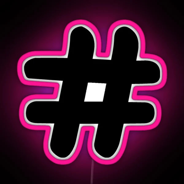 Hashtag RGB Neon Sign