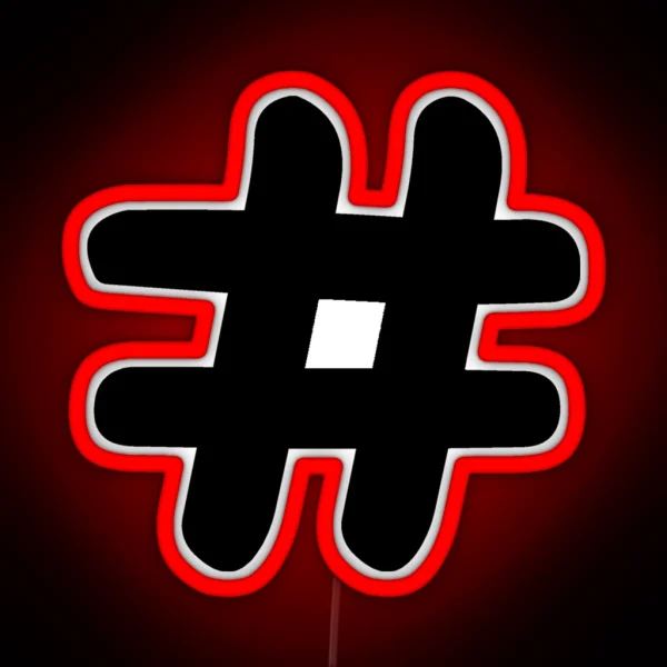 Hashtag RGB Neon Sign
