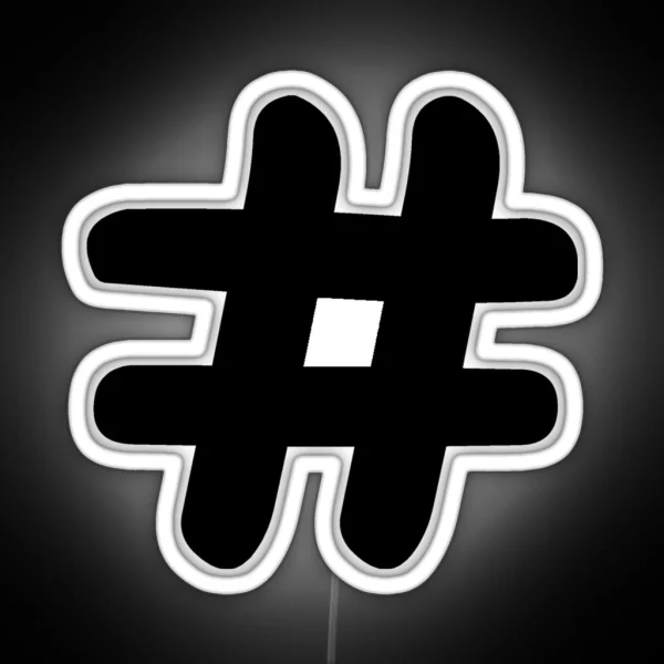 Hashtag RGB Neon Sign