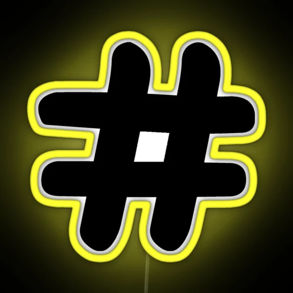 Hashtag RGB Neon Sign