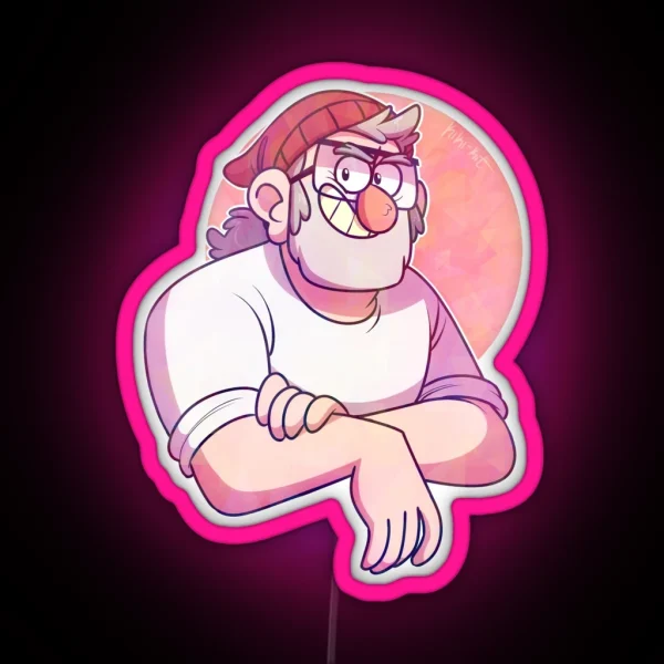 Hat Hair RGB Neon Sign