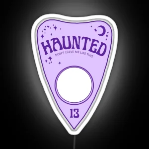 Haunted Ouija Board Planchette RGB Neon Sign