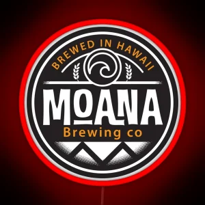 Hawaii Based Moana Brewing Company RGB Neon Sign