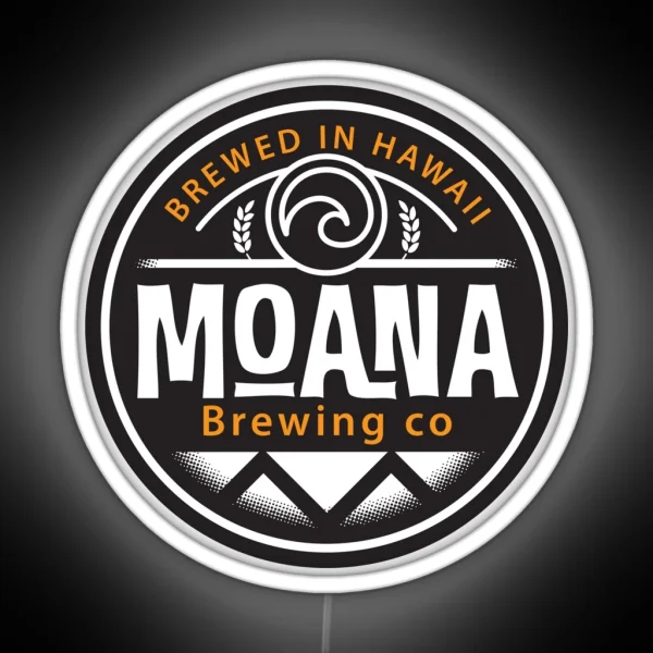 Hawaii Based Moana Brewing Company RGB Neon Sign