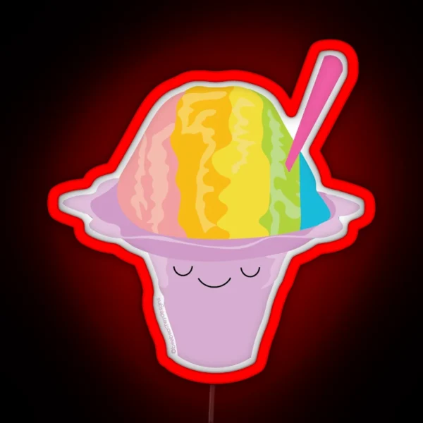 Hawaiian Shave Ice Led RGB Neon Sign