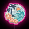 Vibrant Hawaiian island getaway ambiance with color-changing RGB LED glow.