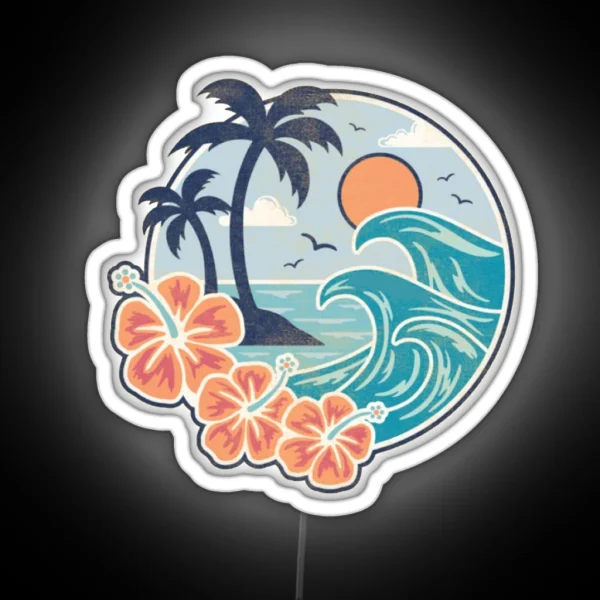 Hawaiian Waves RGB Neon Sign