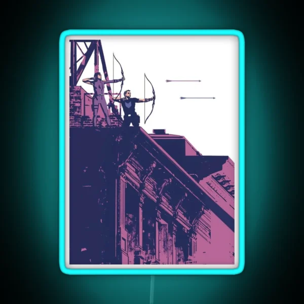 Hawkeye Comic RGB Neon Sign