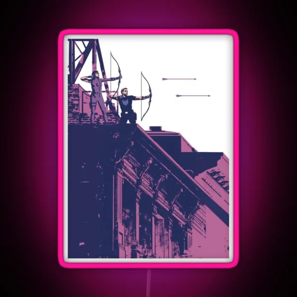 Hawkeye Comic RGB Neon Sign