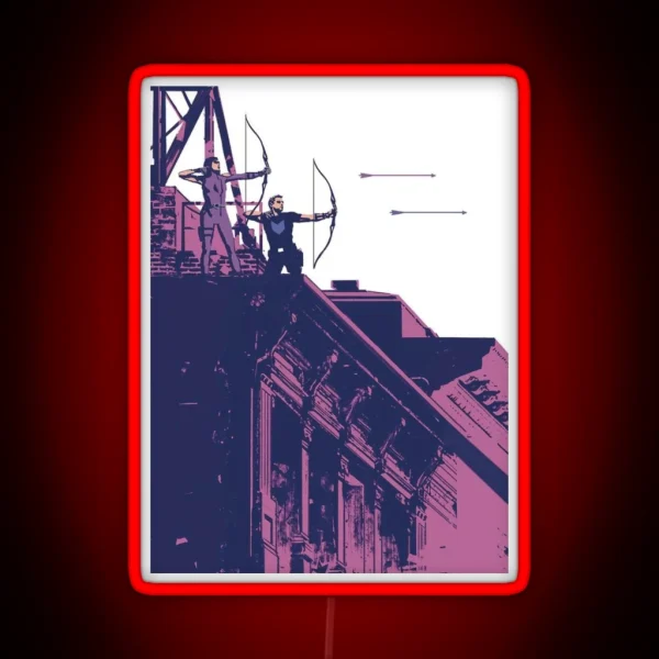 Hawkeye Comic RGB Neon Sign