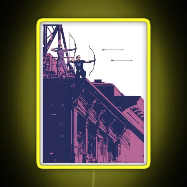 Hawkeye Comic RGB Neon Sign